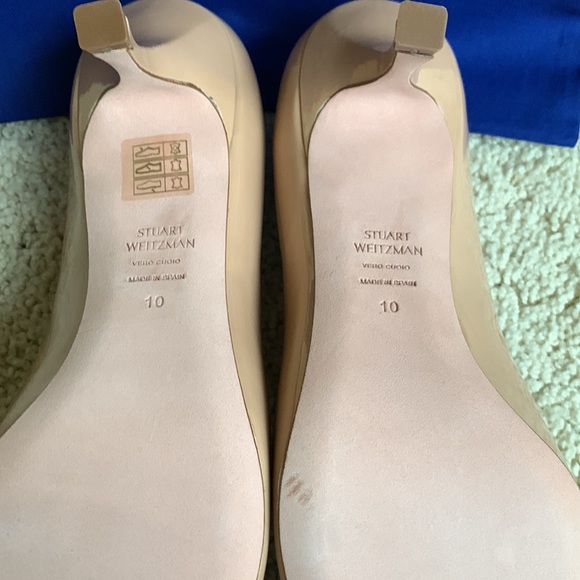NIB Stuart Weitzman Patent Leather “Tippi” 70mm Heels, Adobe (nude) sz 10M - Picture 10 of 12